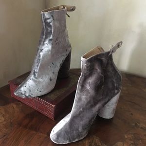 Velvet Grey Boot Heels.